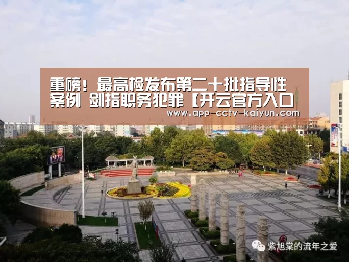 重磅！最高检发布第二十批指导性案例 剑指职务犯罪【开云官方入口】